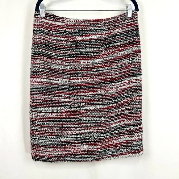 Cato Dresses & Skirts - CATO Women’s Sz 10 Red Black White Career Lined Tweed Above Knee Pencil Skirt